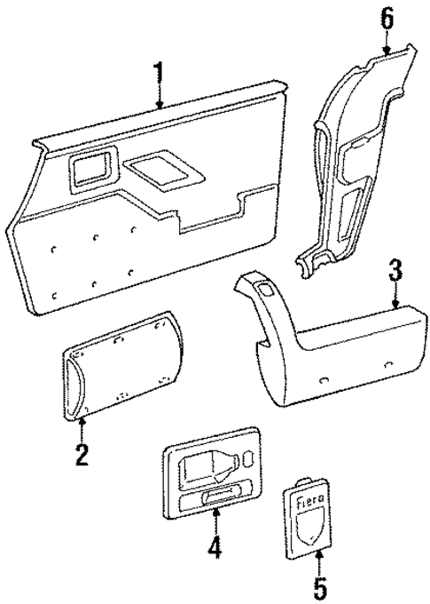 Interior Trim for 1988 Pontiac Fiero #0