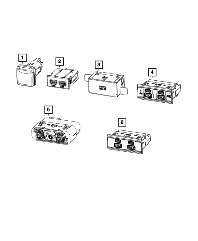 68493753AB - Electrical: Media Hub Usb Port for Mopar Image