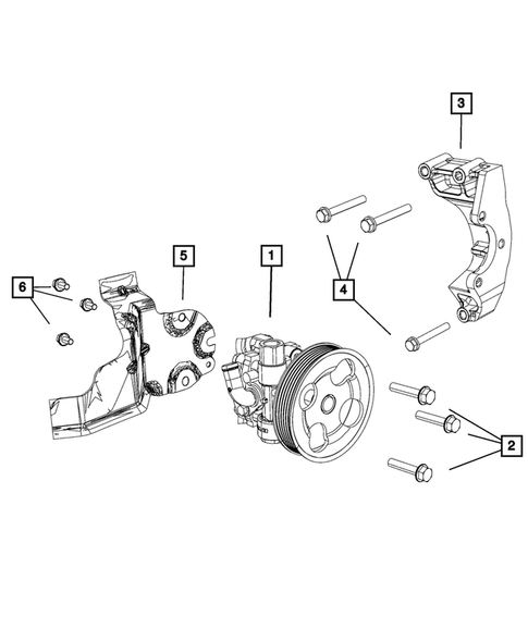 Power Steering Pump and Reservoir for 2014 Dodge Journey #0