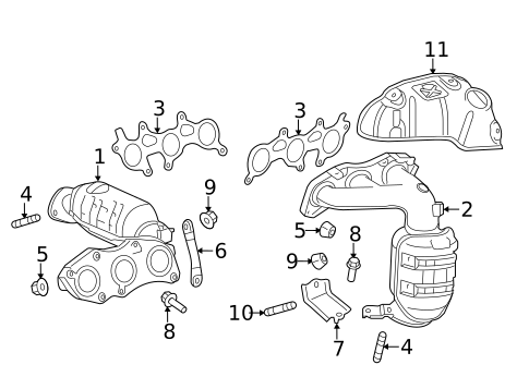 Exhaust Manifold for 2013 Toyota Sienna #1