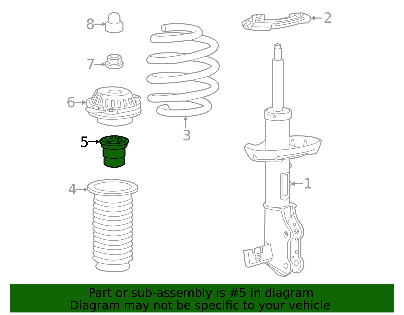 2025-2026 GM Suspension Strut Bumper 26402850 GM | GMPartsDirect.com
