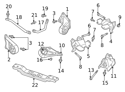 Engine & Trans Mounting for 2002 Jeep Grand Cherokee #0