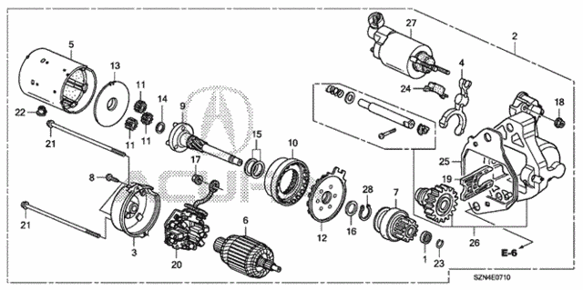 Starter Motor (Denso) for 2012 Acura ZDX #0