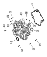53021231AD - Engine 4.7L Eight Cylinder: Timing Belt Cover for Chrysler: Aspen | Dodge: Dakota, Durango, Nitro, Ram 1500, Ram 2500, Ram 3500 | Jeep: Commander, Grand Cherokee, Liberty | Ram: 1500, Dakota Image