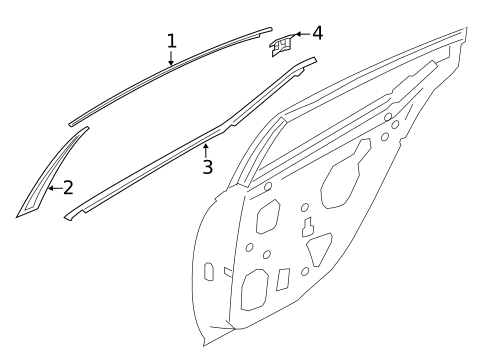 Exterior Trim - Rear Door for 2019 Nissan Altima #0