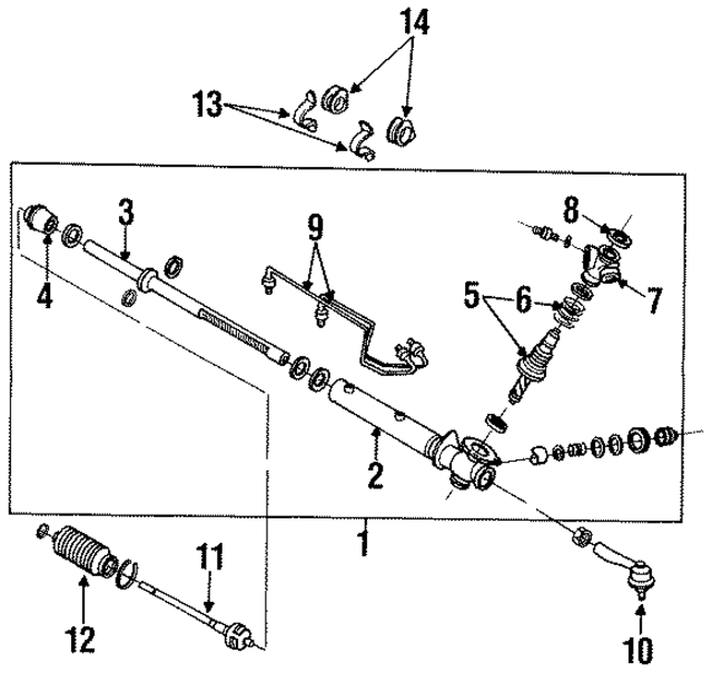 4837756E00 - : Rack And Pinion Mount Bushing for Nissan Image