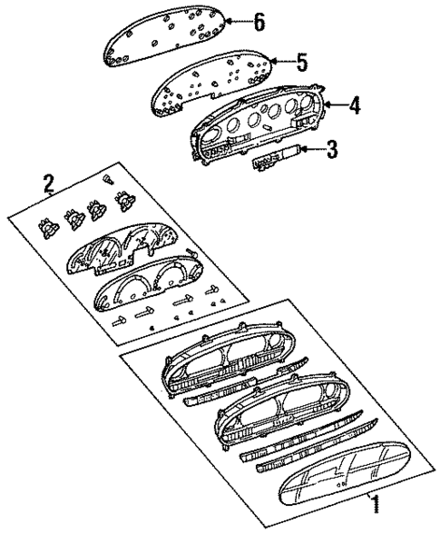 Cluster & Switches for 2000 Chrysler Grand Voyager #0