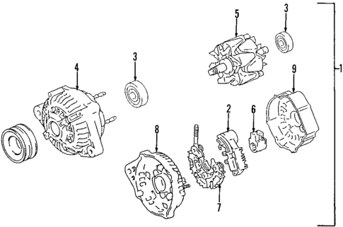 Alternator for 1996 Lexus LX450 #0