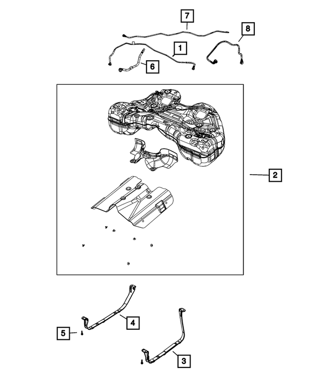 68494563AB - Fuel and Accelerator Pedal: Fuel Tank for Mopar Image