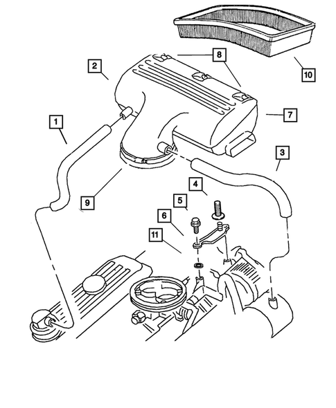 Air Cleaner for 2002 Dodge Ram 3500 #2