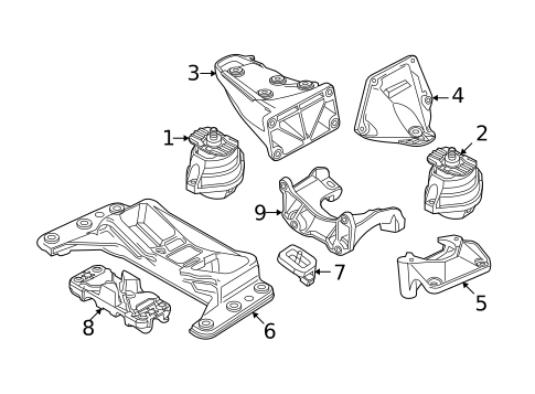 Engine & Trans Mounting for 2010 BMW 535i #1