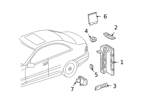 Electrical Components for 2005 Mercedes-Benz CLK 320 #2