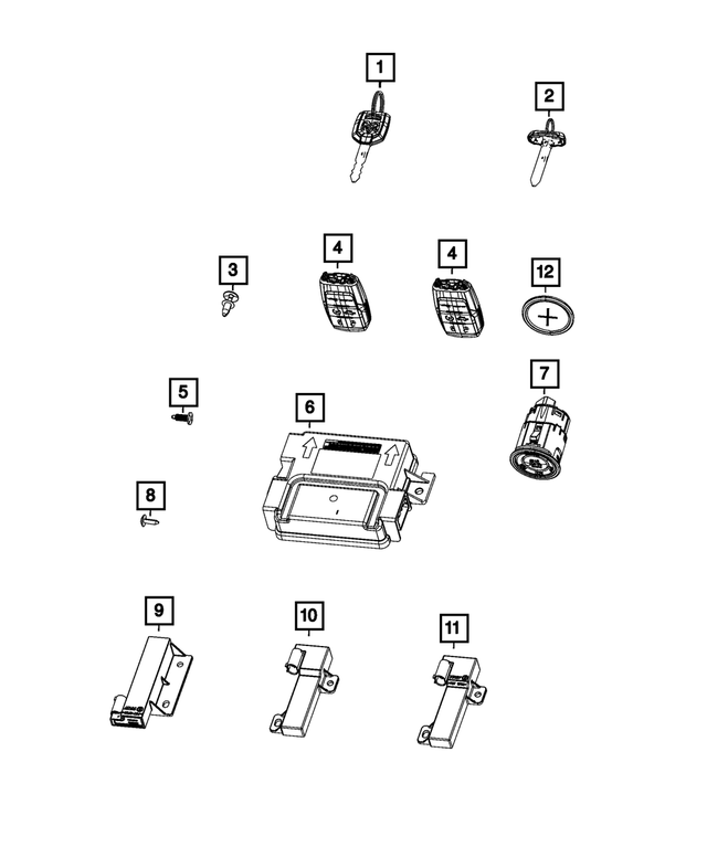 68475390AA - Electrical: Integrated Key Fob Transmitter for Mopar Image