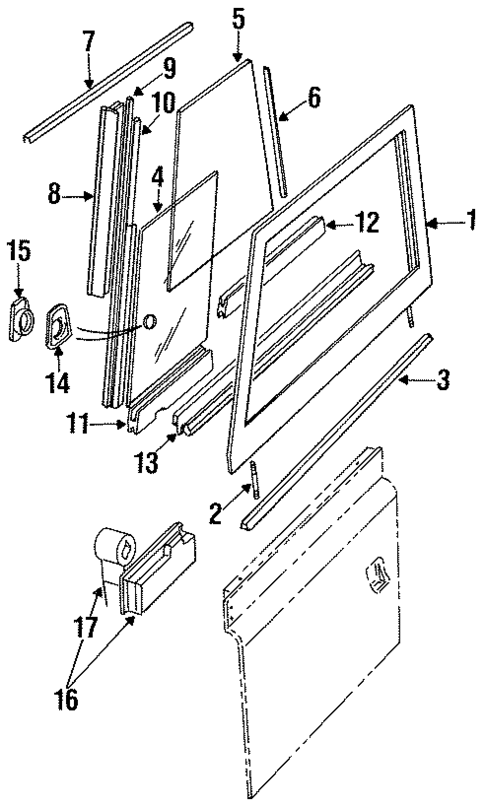 Glass - Door for 1994 Land Rover Defender 90 #0