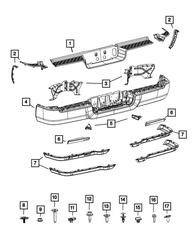 68377143AB - : Rear Bumper Step Pad for Mopar Image