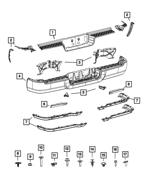Rear Bumper and Fascia for 2021 Ram 2500 #0