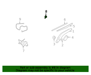2006-2011 Chevrolet HHR Rear Window Washer Nozzle 15297224 | TascaParts.com