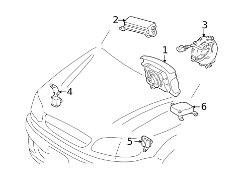 Air Bag Components for 1999 Toyota Sienna #0