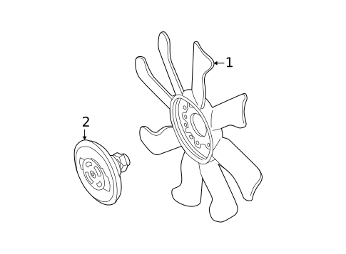 Cooling Fan, Clutch & Motor for 1999 Ford Ranger #0
