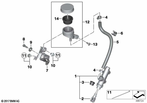 Brake Master Cylinder for 2016 BMW-Motorrad S 1000 R #0