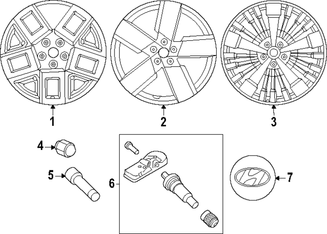 52910P7250 - : Wheel, Alloy for Hyundai Image