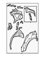 51510FJ0119P - : Inner Quarter Panel Assembly, Drivers  Side for Subaru Image