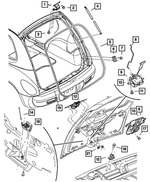 4724744AD - Body Sheet Metal Except Doors: Liftgate Hinge, Right for Mopar Image image