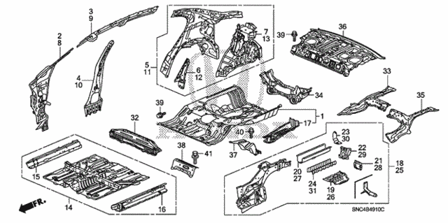 Floor - Inner Panel for 2006 Honda Civic #0