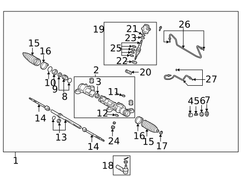 Steering Gear & Linkage for 2004 Pontiac Vibe #0