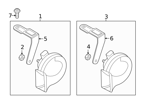 Horn for 2017 Audi Q3 #0