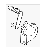 8U0951209 - : Low Note Horn for Audi: Q3, Q3 Quattro Image