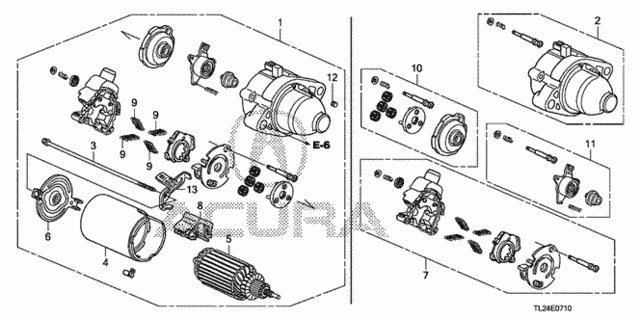 Starter Motor (Mitsuba) for 2009 Acura TSX #0