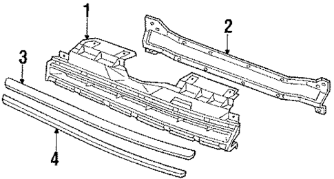 Grille & Components for 1990 Acura Legend #0
