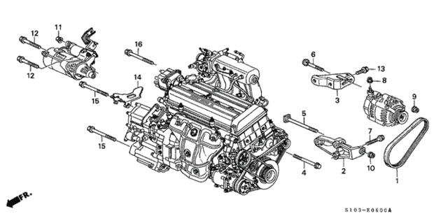 Alternator Bracket for 2000 Honda CR-V #0
