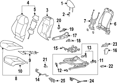 Passenger Seat Components for 2025 Toyota Corolla #0