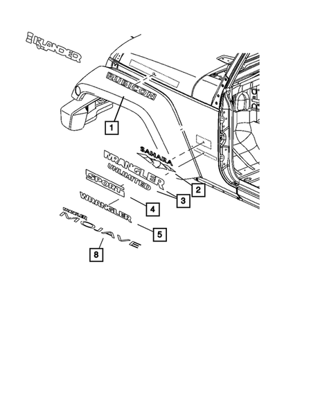 Decals and Tape strips for 2011 Jeep Wrangler #0