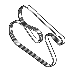 11288623393 - Cooling System: Serpentine Belt for BMW Image