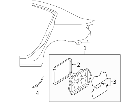 Exterior Trim - Quarter Panel for 2008 Mazda 3 #0