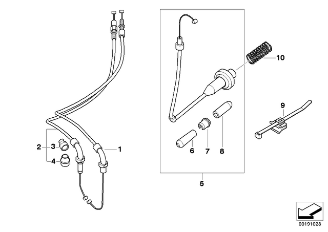 32737684299 - : Accelerator Cable, Connector for BMW-Motorrad Image