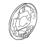 22676068 - Brakes: Backing Plate for Chevrolet: Equinox | Pontiac: Torrent | Saturn: Vue Image