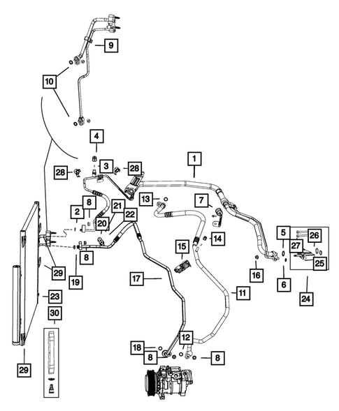 Air Conditioner and Heater Plumbing for 2016 Ram 1500 #0