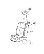 6GC521X8AA - Interior Trim: Front Headrest for Ram: 1500, 2500 Image