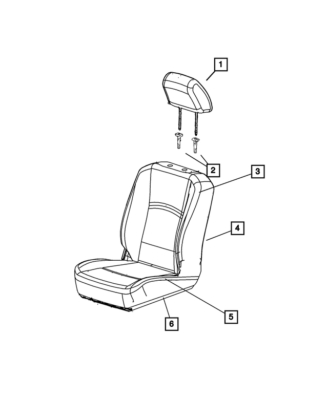 6GC521X8AA - Interior Trim: Front Headrest for Mopar Image image