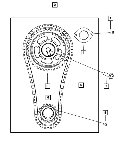 Timing Belt/Chain and Cover and Balance Shaft for 2009 Jeep Wrangler #1