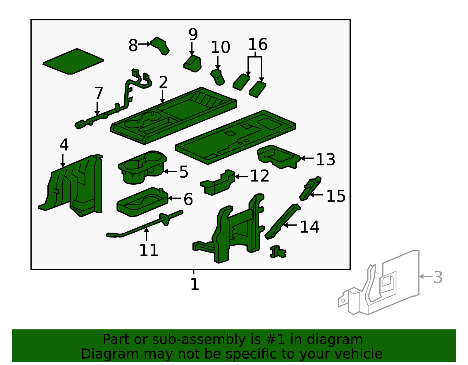 81170-SWA-A01ZH - 2007-2011 Honda CR-V - Table Assembly Center