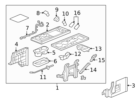 Center Console for 2007 Honda CR-V #0