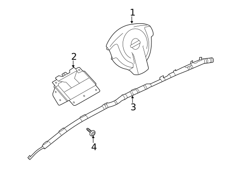 thumbnail image 2 of Nissan Rogue Driver Airbag Clock Spring Plug Connector (2015-2019) - New 2 of 6