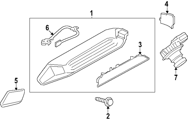 NK4Z15A201E - Electrical: High Mount Lamp for Ford Image