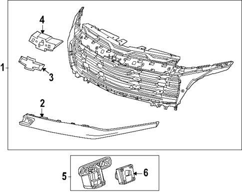 Grille & Components for 2023 Chevrolet Colorado #4