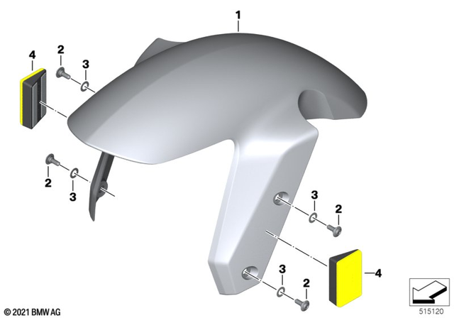46618556665 - : Front Wheel Fender for BMW-Motorrad Image